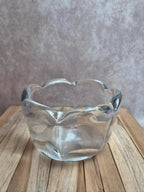 Grande coupe en cristal massif Kosta signée – design scandinave vintage