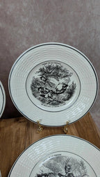 6 assiettes à dessert – Fables de La Fontaine Digoin Sarreguemines