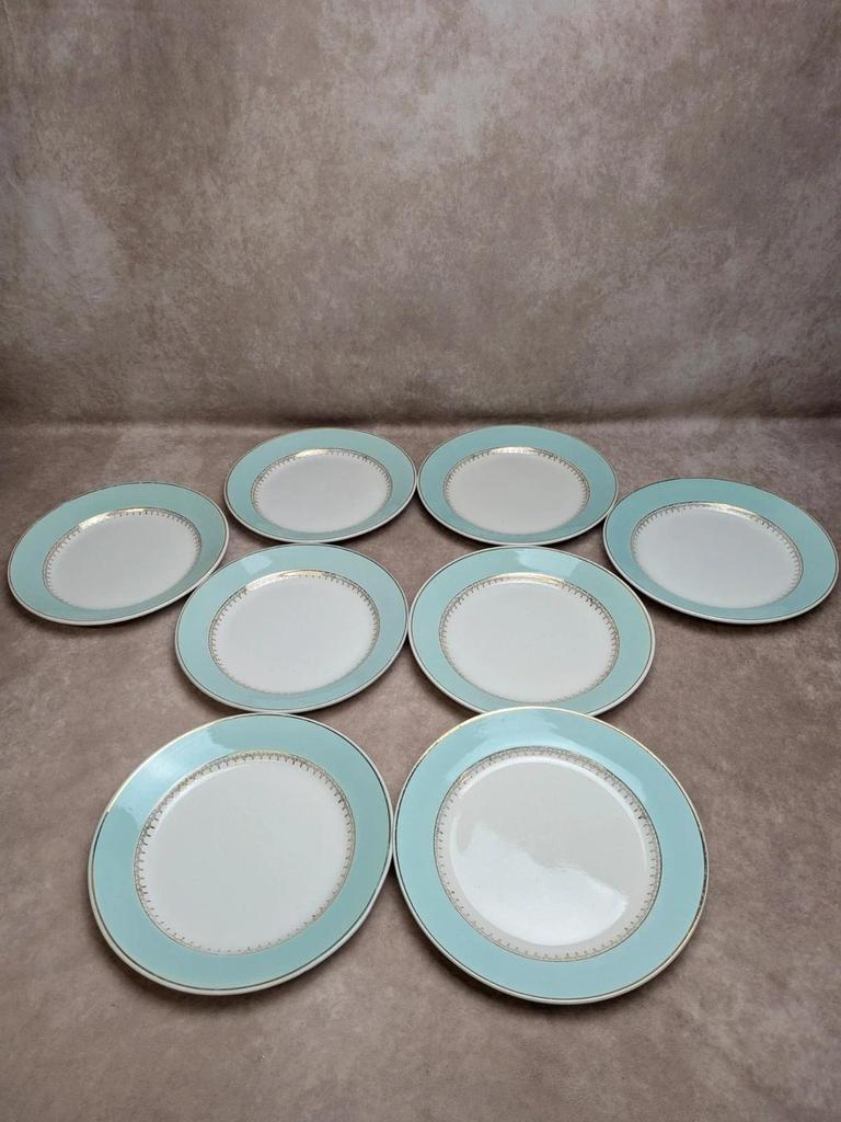 Lot de 8 assiettes plates Lunéville modèle Senlis