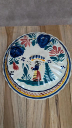 Beurrier ancien Quimper Hb décor breton peint main