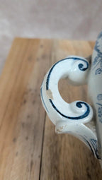 Légumière ancienne Kg Lunéville modèle Marceau décor bleu