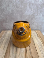 Pichet zoomorphe Goret Poët-laval – barbotine vintage – cochon
