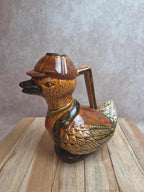 Pichet canard vintage en céramique émaillée