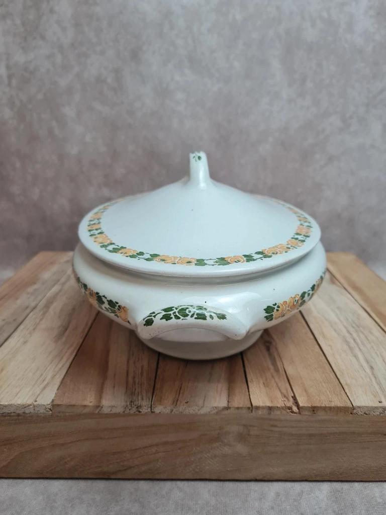 Légumière ancienne Villeroy & Boch 🌿 décor floral jaune vintage