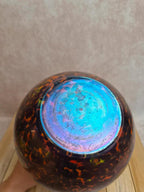 Grand vase ancien en verre multicouche irisé – attribué à Clichy ou Pantin