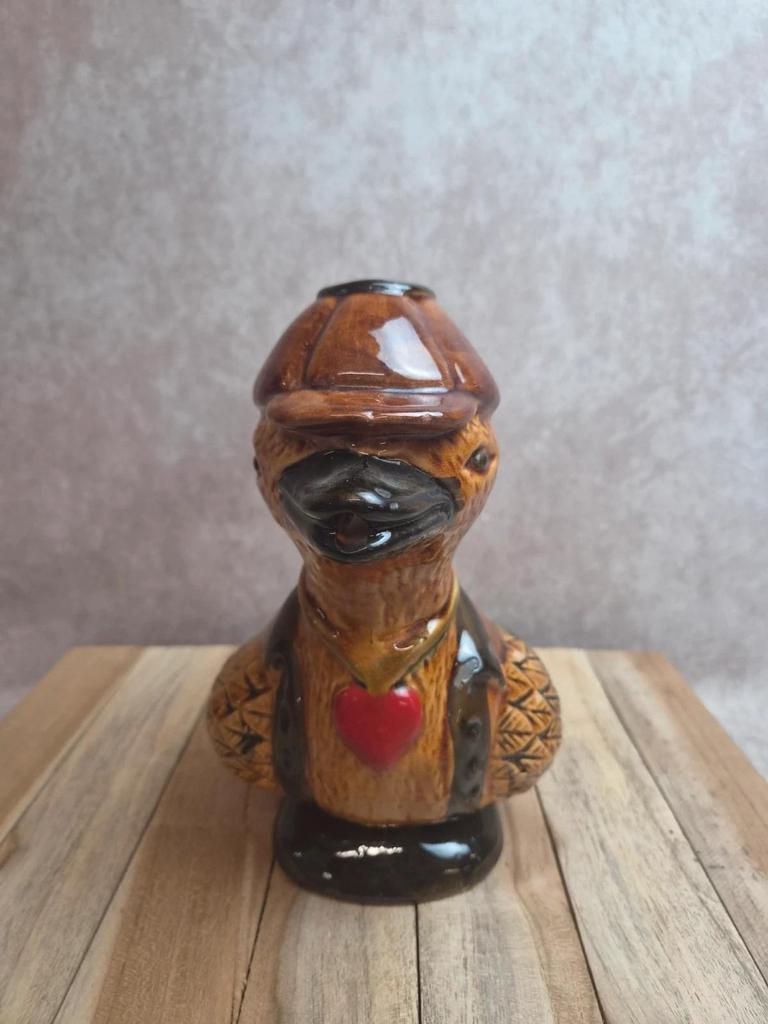 Pichet canard vintage en céramique émaillée