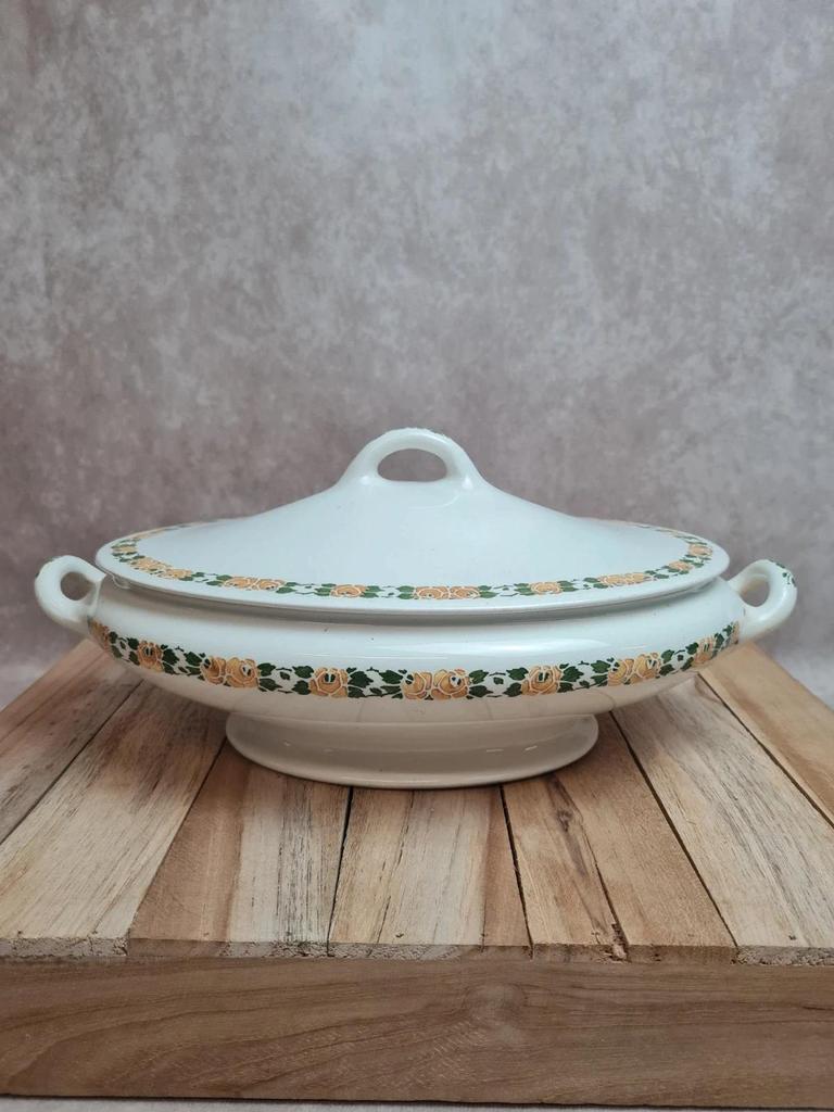 Légumière ancienne Villeroy & Boch 🌿 décor floral jaune vintage