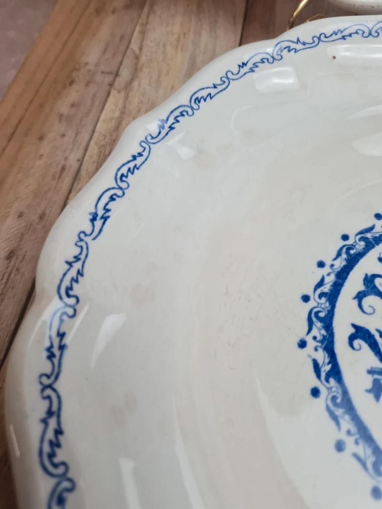Paire d’assiettes Gien modèle Rouen bleu – décor classique 💙