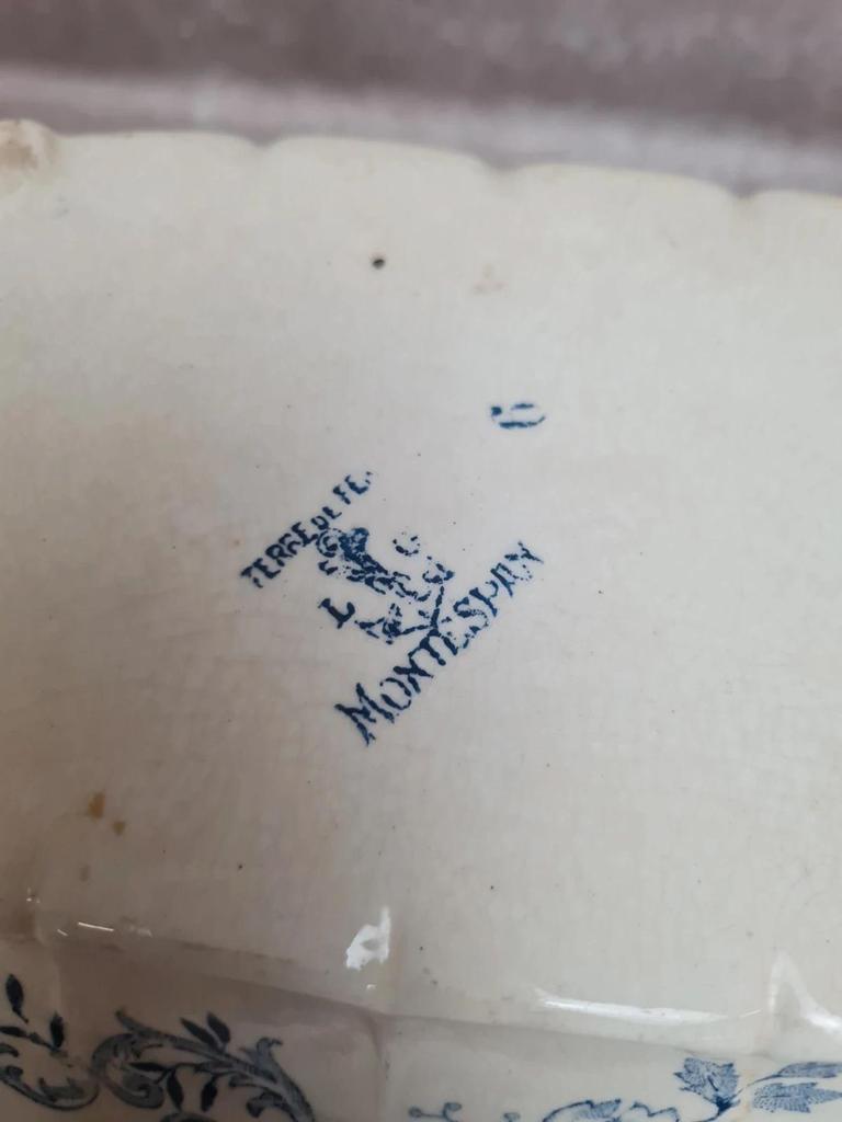 Légumière ancienne terre de fer Clairefontaine Lg modèle Montespan sans couvercle 🏺💙
