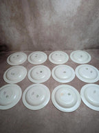 Lot de 12 assiettes creuses Opaceline Salins liseré doré vintage