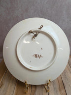 Assiette parlante ancienne en terre de fer Sarreguemines – Sadi Carnot – Xixe