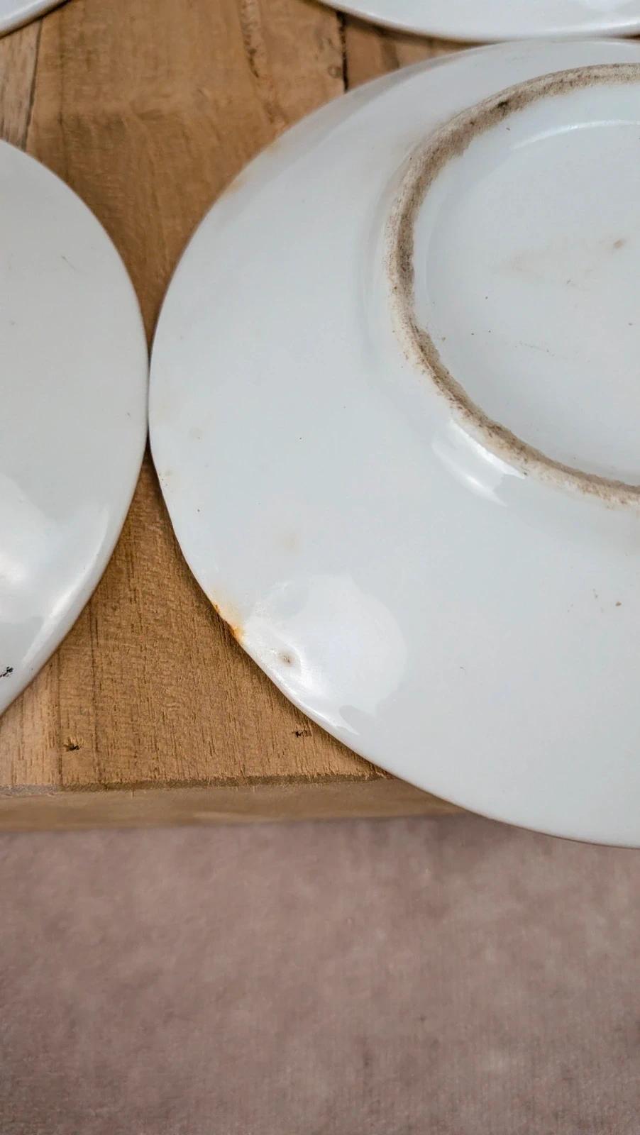 Lot de 6 tasses anciennes Vieux Paris et leurs 6 soucoupes dorées