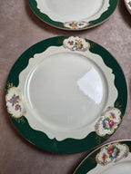 Lot 7 assiettes plates Digoin Sarreguemines Champagne – Porcelaine opaque vintage