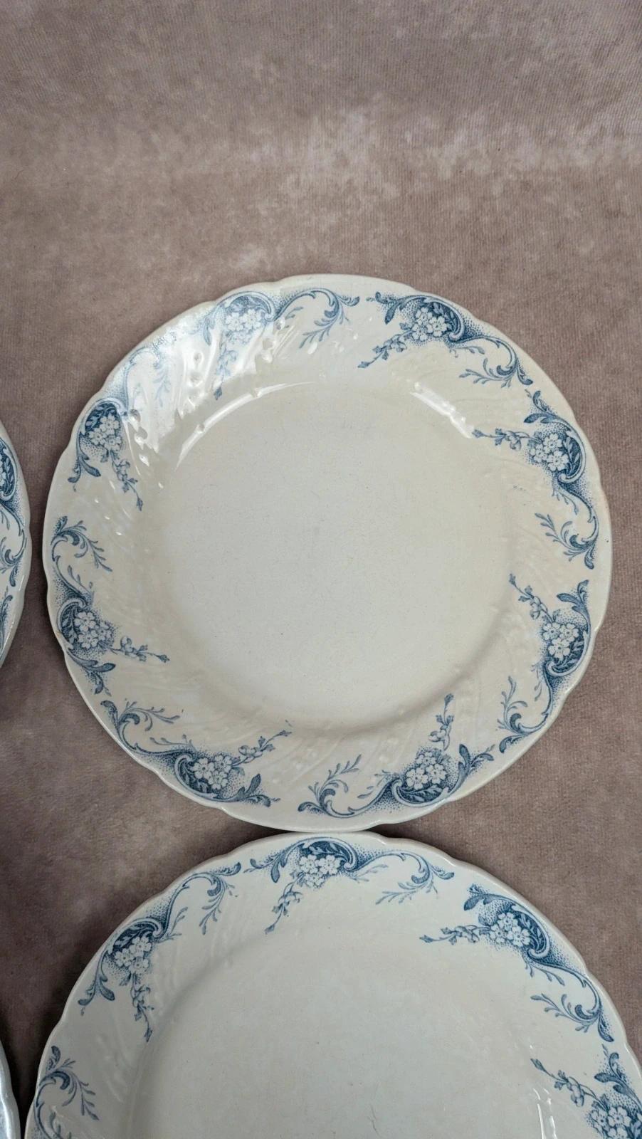 Lot de 4 assiettes à dessert Lunéville – Modèle Angèle