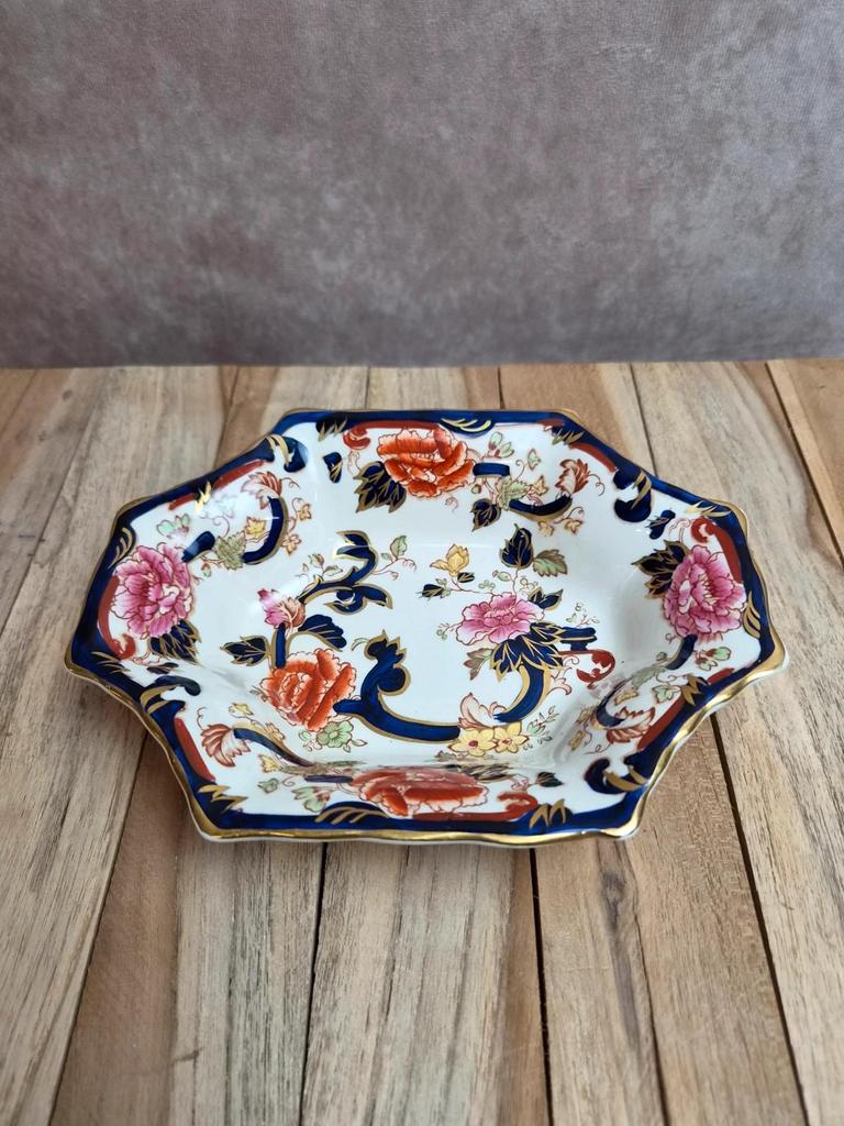 Vide-poche / ravier Mason's Mandalay – Terre de fer anglaise – Décor polychrome et dorure