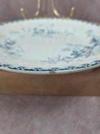 Lot de 2 assiettes plates anciennes Terre de Fer – Hippolyte Boulenger & Cie – modèle Roscoff