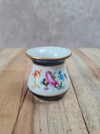 Petit vase miniature en porcelaine Meissen – décor floral & bleu cobalt 🌸
