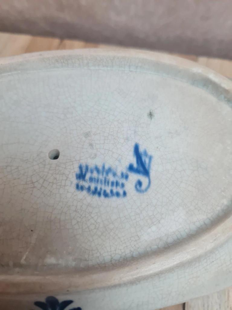 Saucière ancienne Jules Vieillard Bordeaux – modèle Moustiers – Terre de fer bleue 💙