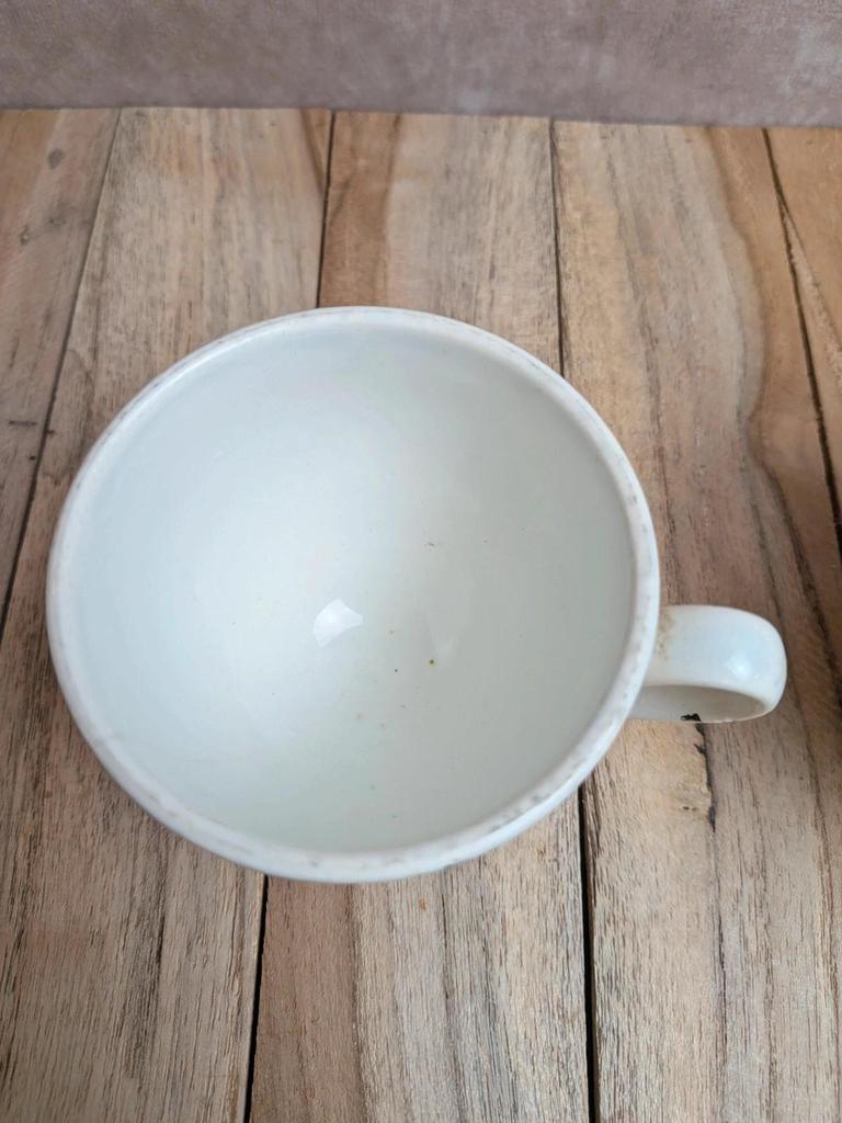 Lot de 2 tasses anciennes terre de fer Creil et Montereau – Xixe