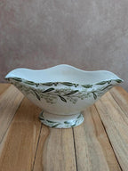Saucière ancienne en terre de fer Saint-amand et Hamage – Modèle Mimosas