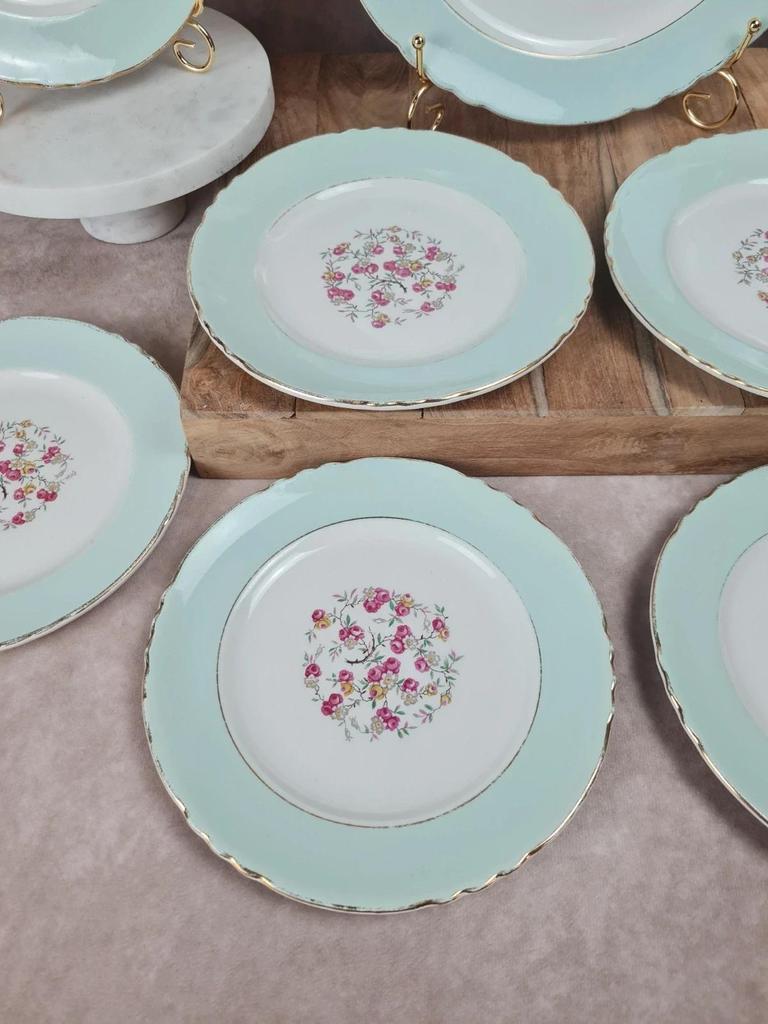 Charmant service à gâteau vintage Moulin des Loups 💐