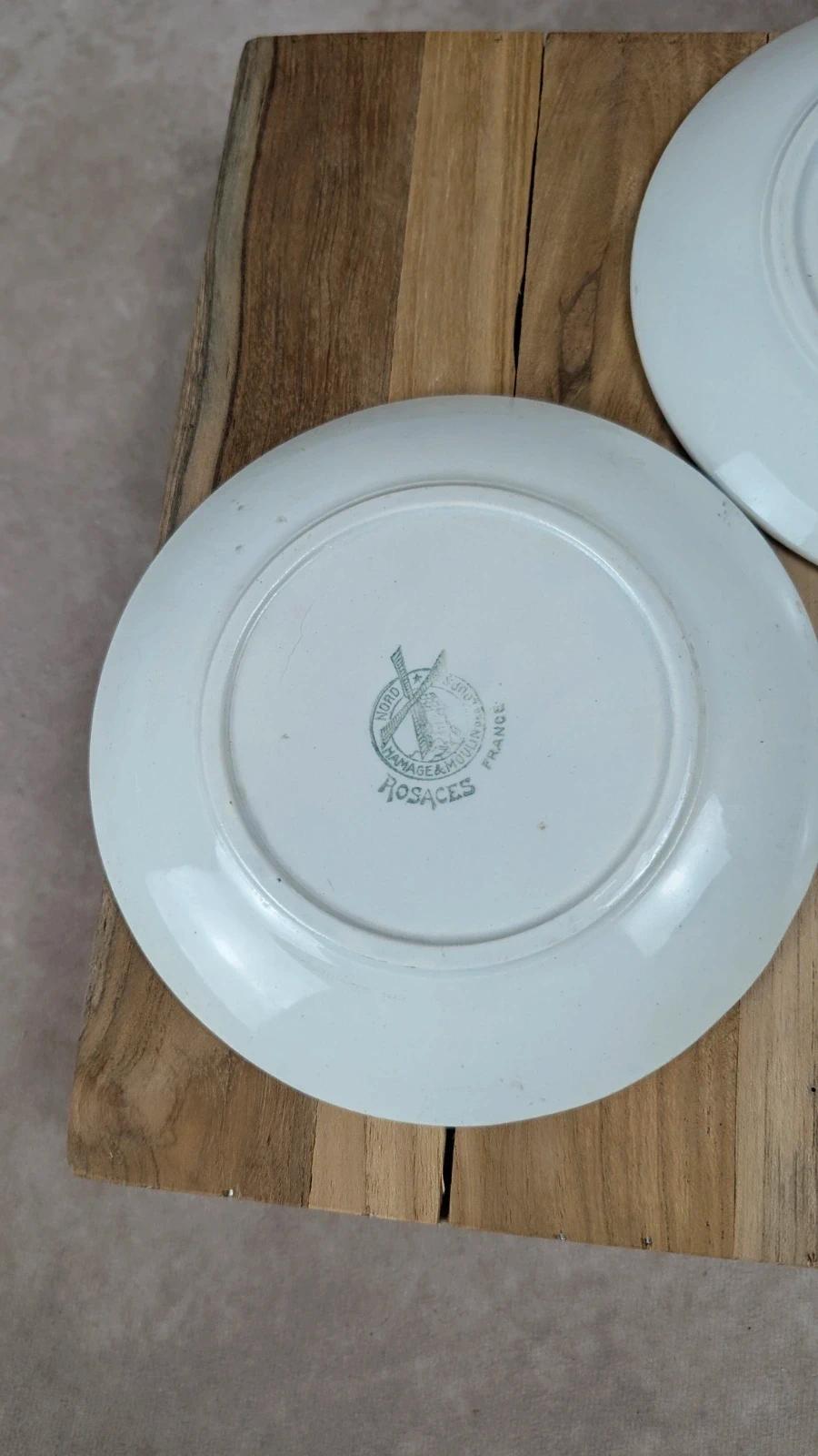 Lot de 3 petites assiettes Moulin des Loups – Modèle Rosaces
