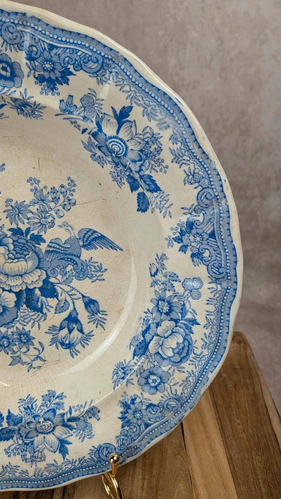 Plat ancien anglais – motif “asiatic Pheasants”