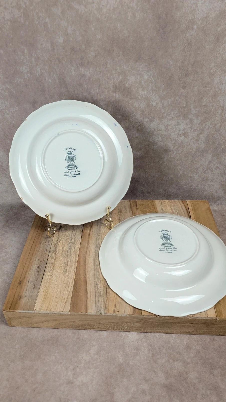 Lot de 2 assiettes creuses Lunéville – modèle The Cottage