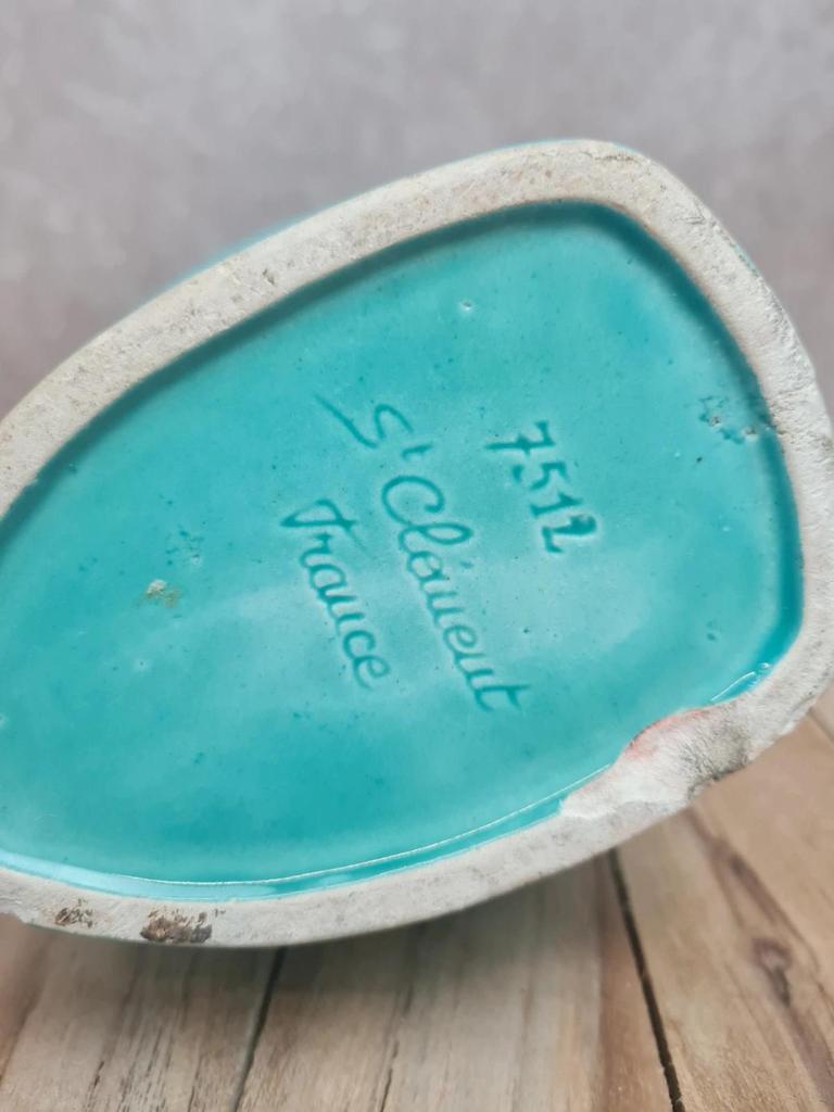 Pichet St-clément modèle Aigle 🐦 turquoise céramique vintage