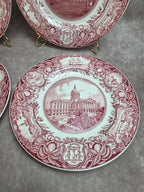 Lot 4 Assiettes Wedgwood Georgia Historical Plates Mulberry Angleterre Vintage