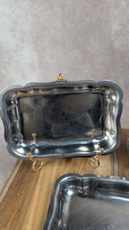 Lot de 3 petits plats en inox