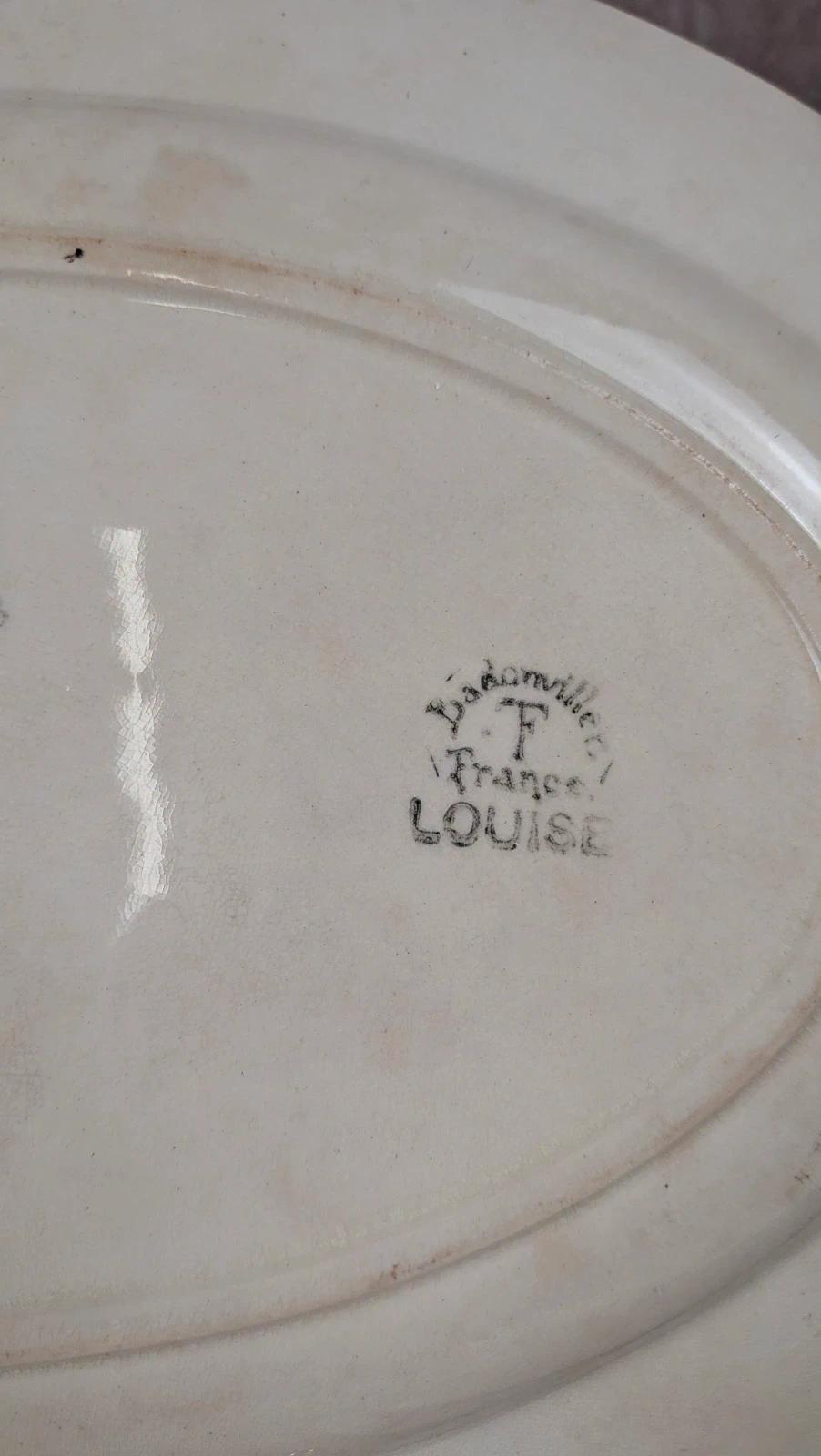 Lot de 2 plats anciens Badonviller – Modèle Louise