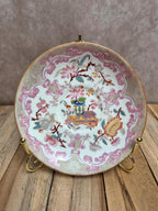 Sous-tasse ancienne Hb English Porcelain – décor floral romantique – porcelaine anglaise