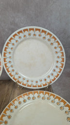 Lot de 4 assiettes Badonvillers France – modèle Radio