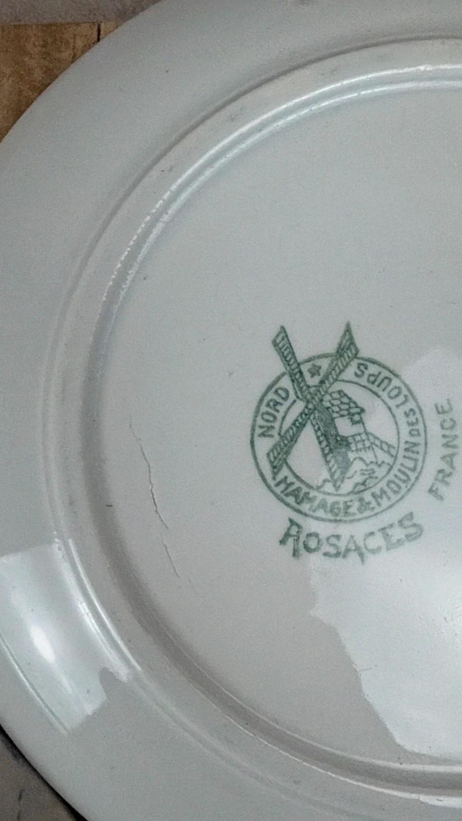 Lot de 3 petites assiettes Moulin des Loups – Modèle Rosaces