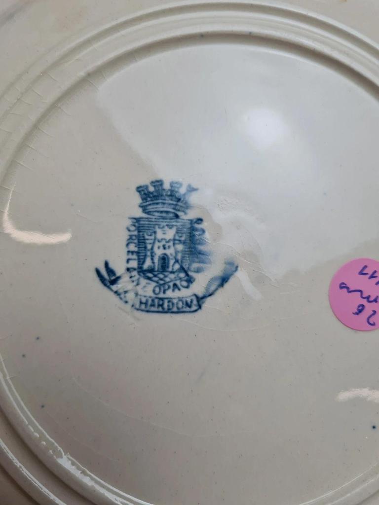 Assiette ancienne Gien modèle Chardon Terre de Fer 💙🌿