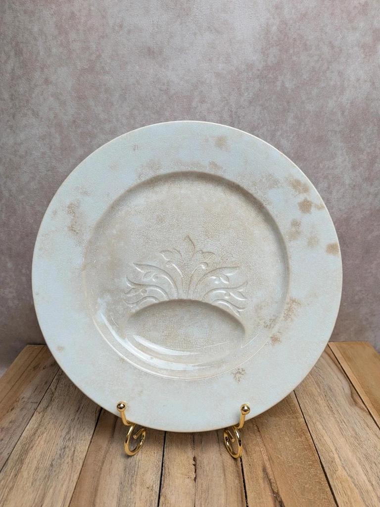 Assiette ancienne Sarreguemines modèle China terre de fer