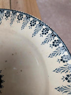 Lot de 3 assiettes à dessert Terre de fer Sarreguemines Digoin modèle Alger