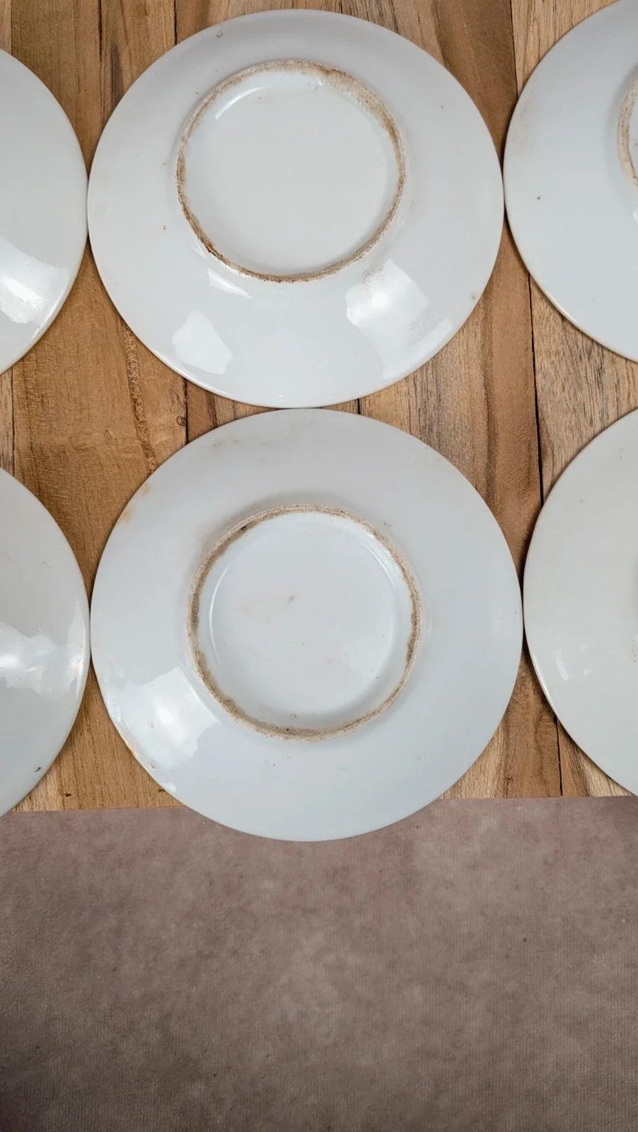 Lot de 6 tasses anciennes Vieux Paris et leurs 6 soucoupes dorées