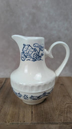 Ancien pot à lait Gien décor bleu