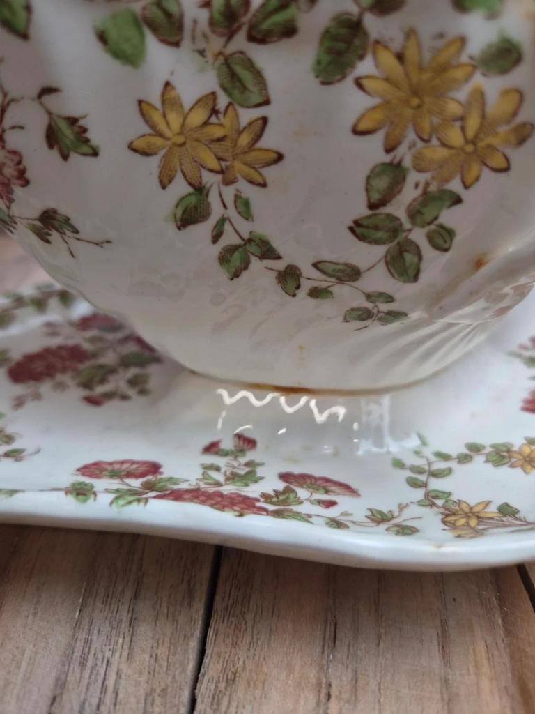 Saucière ancienne anglaise W.a. Adderley & Co – Staffordshire – fin Xixe