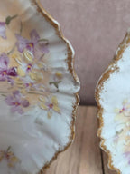 Lot de 3 coupelles anciennes en porcelaine de Limoges décor floral peint main doré 🌸