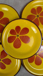 Lot de 8 assiettes plates Saint-clément vintage