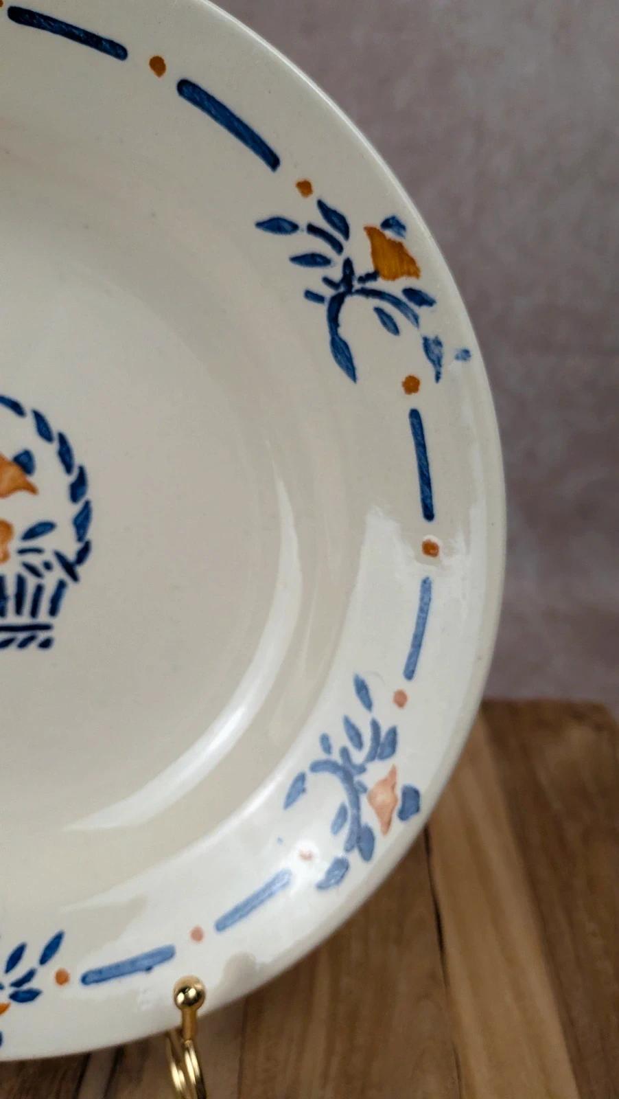 Assiette creuse Longchamp – modèle Panier – terre de fer