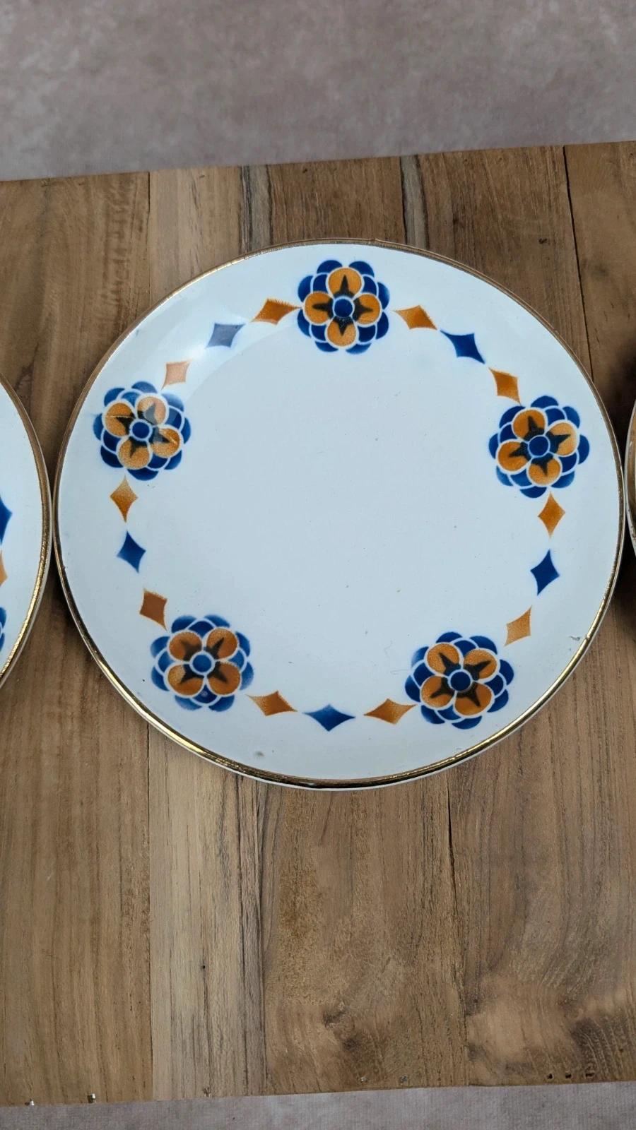 Lot de 3 petites assiettes Moulin des Loups – Modèle Rosaces