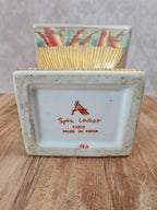 Pot couvert décoratif Sylvie Langet – motif bambous – style pagod