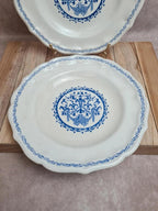 Paire d’assiettes Gien modèle Rouen bleu – décor classique 💙