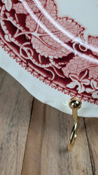 Assiette ancienne Mason’s Vista rouge – décor romantique anglais