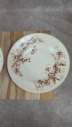 Lot de 2 assiettes creuses en terre de fer – Cie Franco-anglaise, Rue Turbigo 78 Paris 🤎