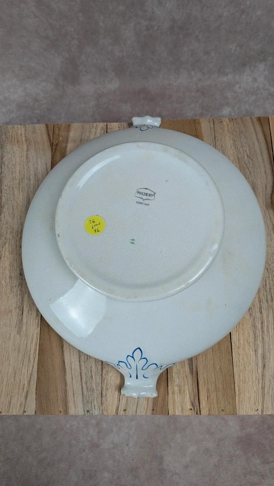 Soupière vintage Palissy England bleu & blanc